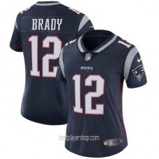Womens New England Patriots #12 Tom Brady Limited Navy Blue Vapor Home Jersey Bestplayer